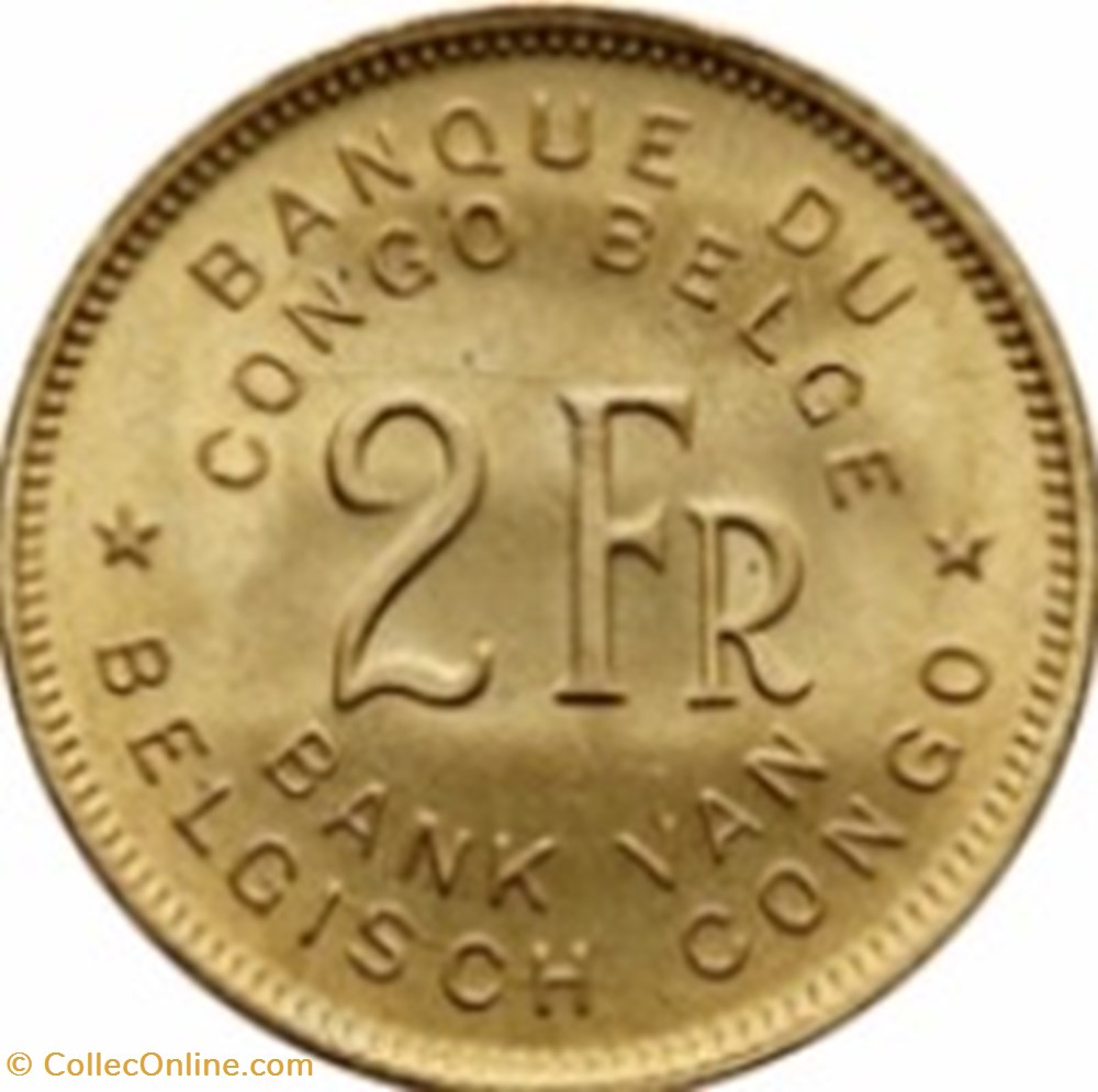 2 Francs Congo Belge 1947 monnaies monde 2 francs congo belge 1947