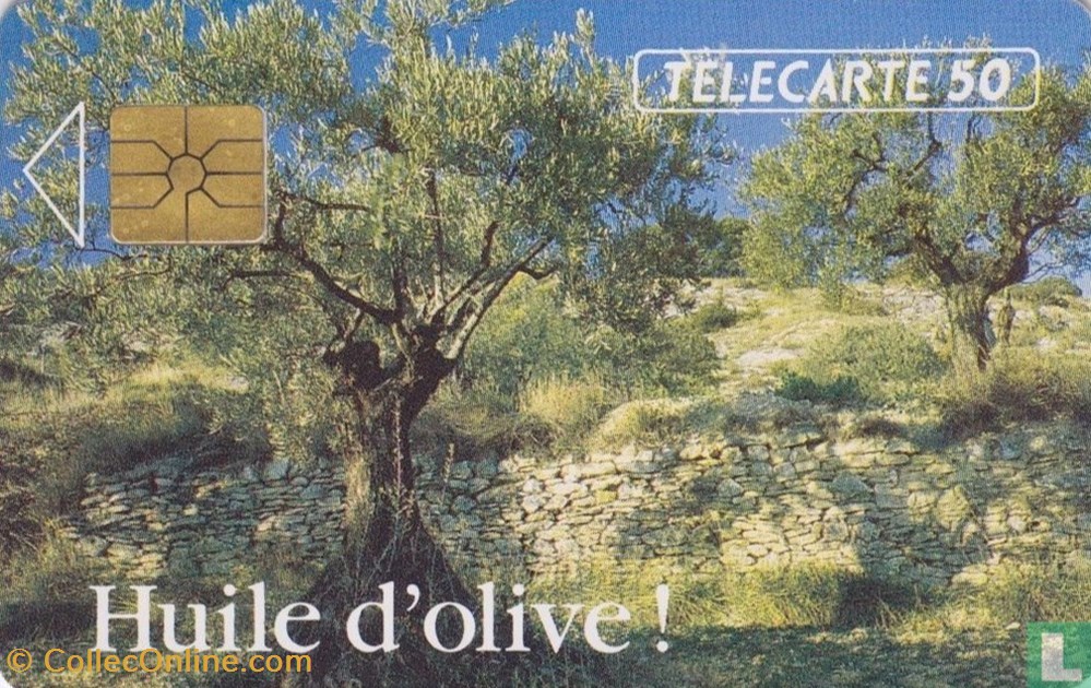 France- Huile d'olive- Gemplus 01.1 (1988) divers telecartes cartes telephoniques france huile olive gemplus 01 1 1988