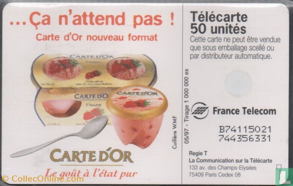divers telecartes cartes telephoniques france carte or gemplus 01 1 1988