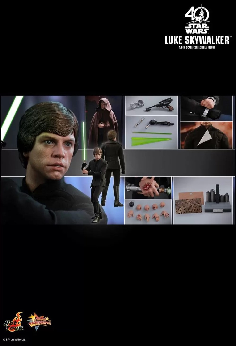 Star Wars-Episode : Le retour du jedi-Luc Skywalker-MMS429 3 figurines cinema star wars episode le retour du jedi luc skywalker mms429