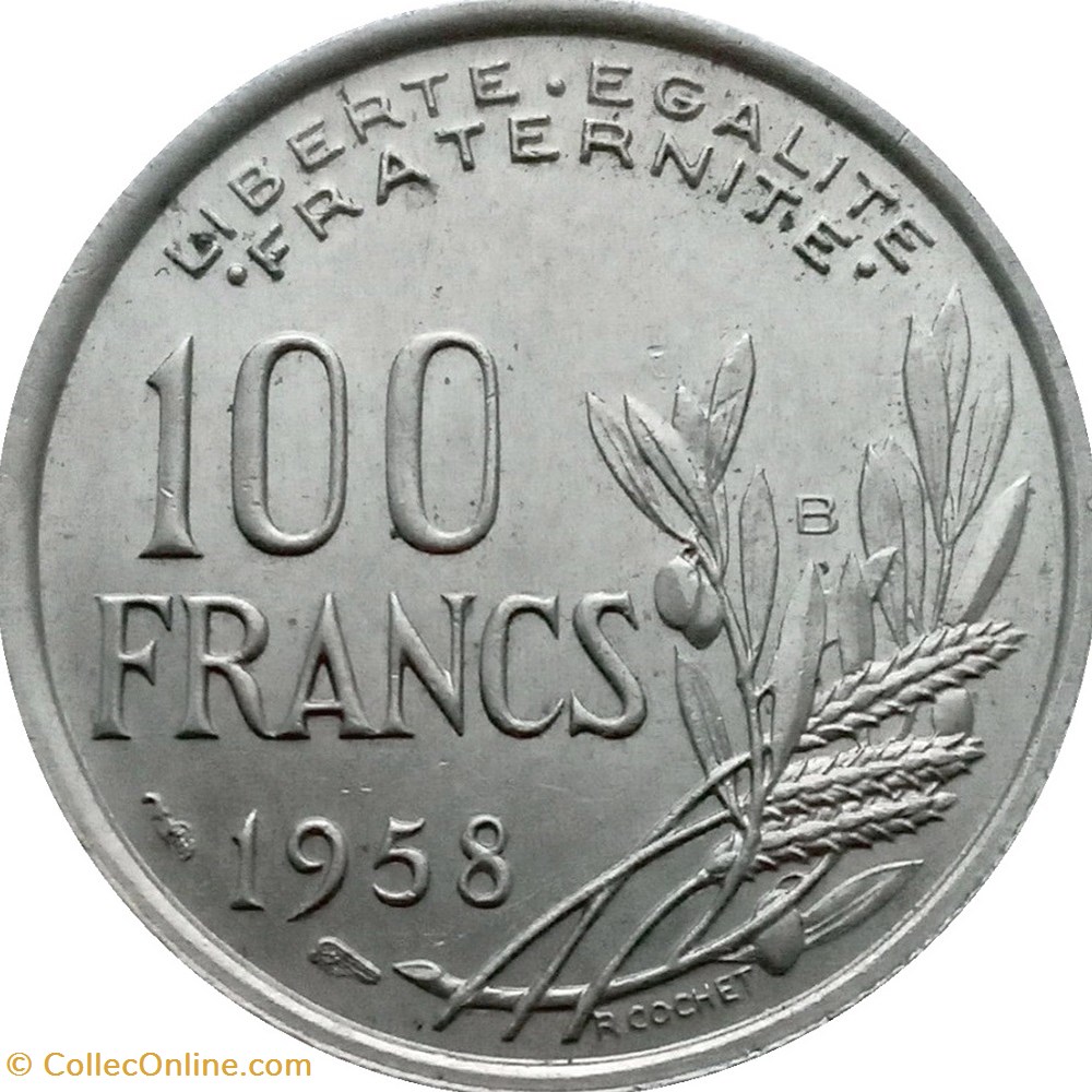 monnaies 100 francs cochet 1955b