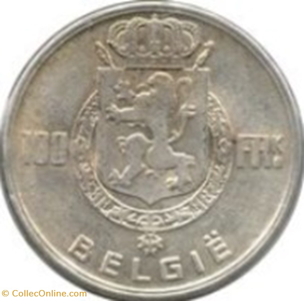 100 francs - Prince Charles - type dynastie Belgique 1951 (Néerlandais) monnaies monde 100 francs prince charles type dynastie belgique 1951 neerlandais