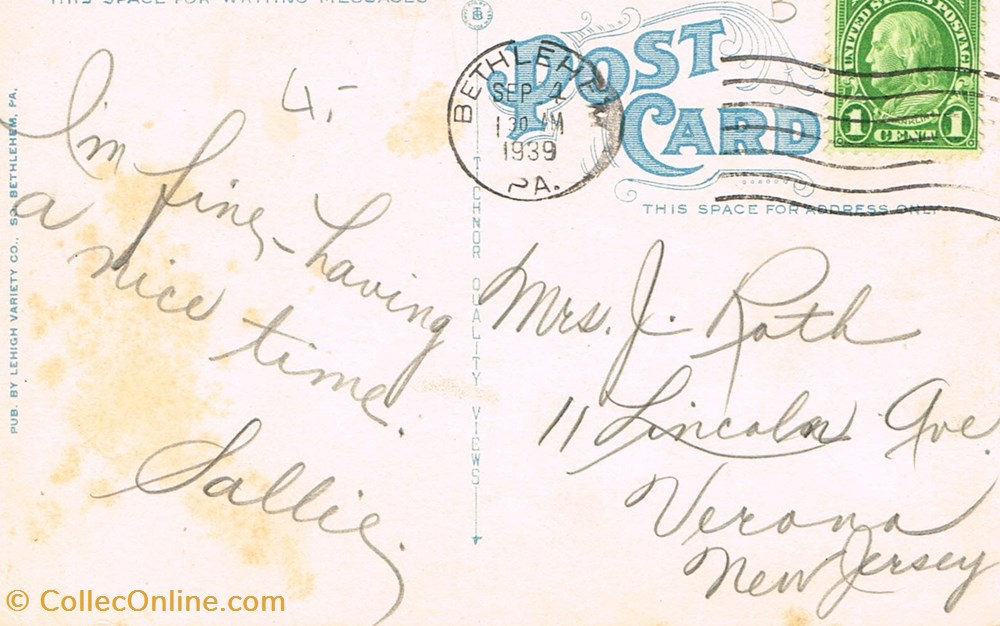 Etats Unis- Pennsylvanie -Bethlemem-Post Office cartes postales etats unis pennsylvanie bethlemem post office