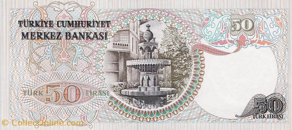 Turquie-50 Türk Lirası 1983 billets turquie 50 turk liras 1983