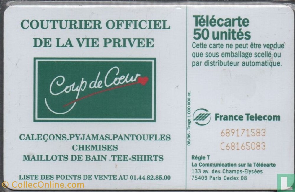 divers telecartes cartes telephoniques france coup de c ur schlumberger 07 1 1992