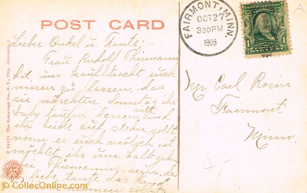 cartes postales etats unis minnesota saint paul post office