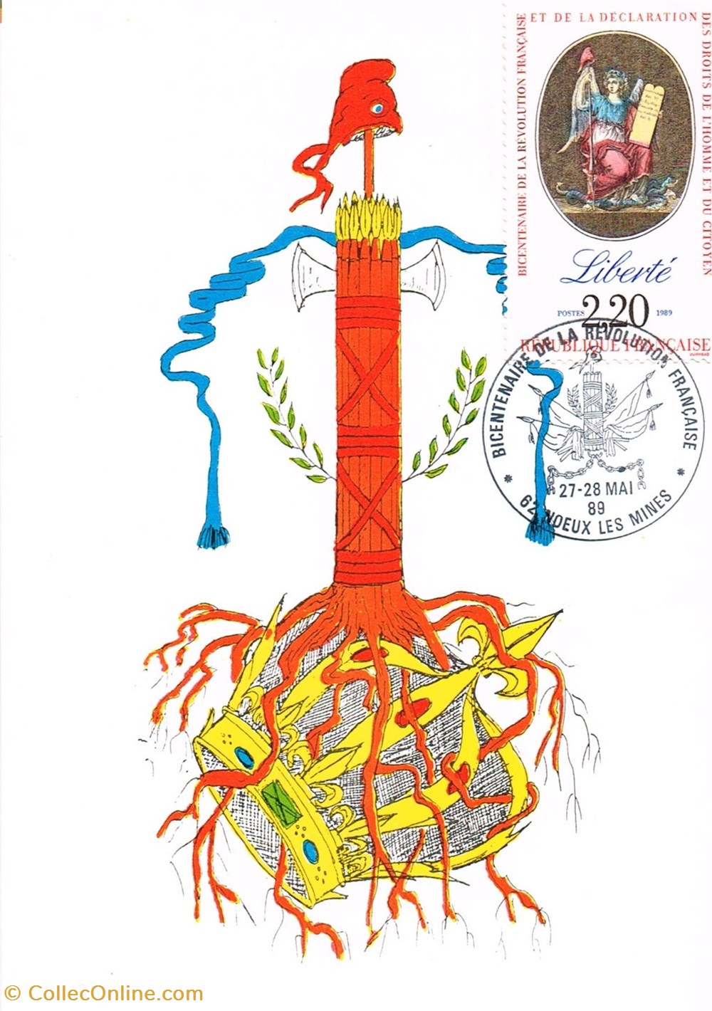 timbres europe enveloppe 1er jour bicentenaire revolution francaise