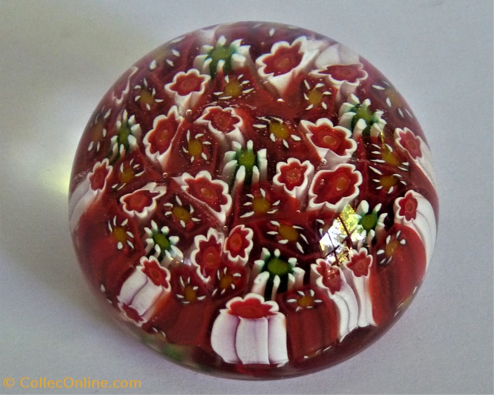 Paperweights Millefiori art de la table argenterie objets en verre paperweights millefiori