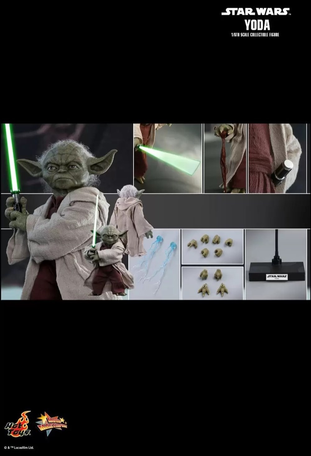 Star Wars-Episode 2 : Attack Of the Clones-Yoda-MMS495 3 figurines cinema star wars episode 2 attack of the clones yoda mms495