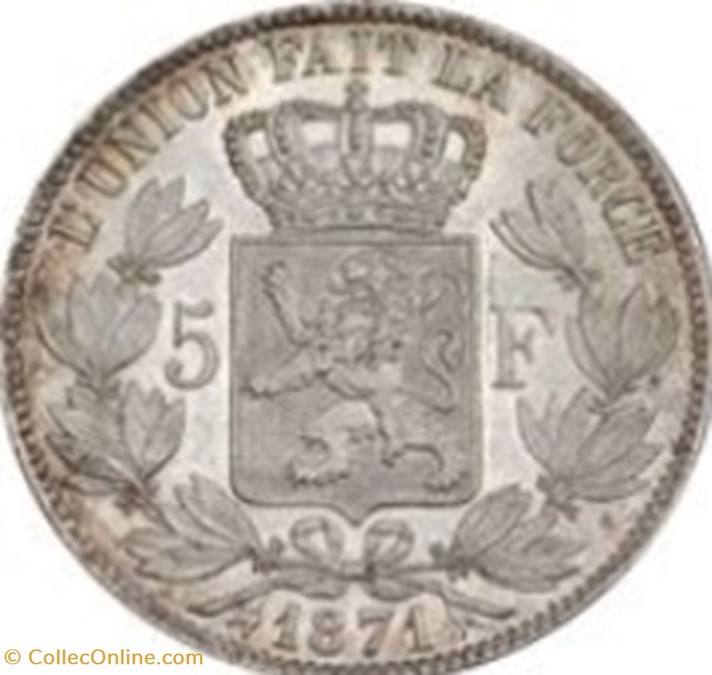 5 francs - Léopold II petite tête-Belgique 1868-A monnaies monde 5 francs leopold ii petite tete belgique 1868 a