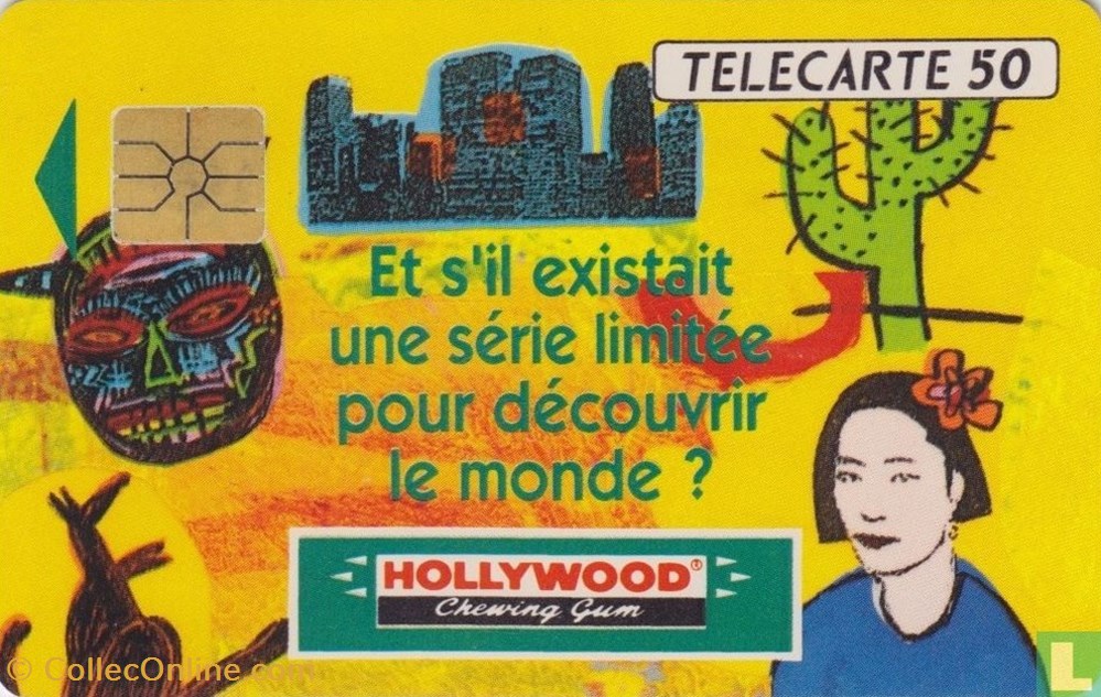France- Hollywood- Solaic 02 (1987) divers telecartes cartes telephoniques france hollywood solaic 02 1987