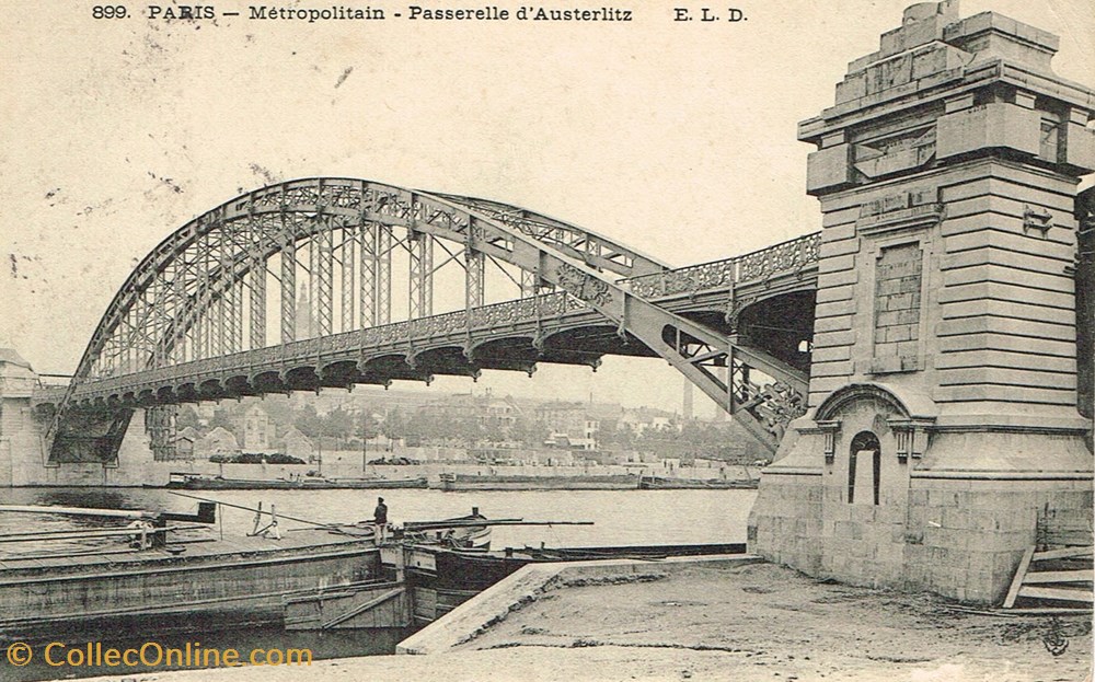 France-Paris-Métropolitain passerelle d'Austerlitz cartes postales france paris metropolitain passerelle austerlitz