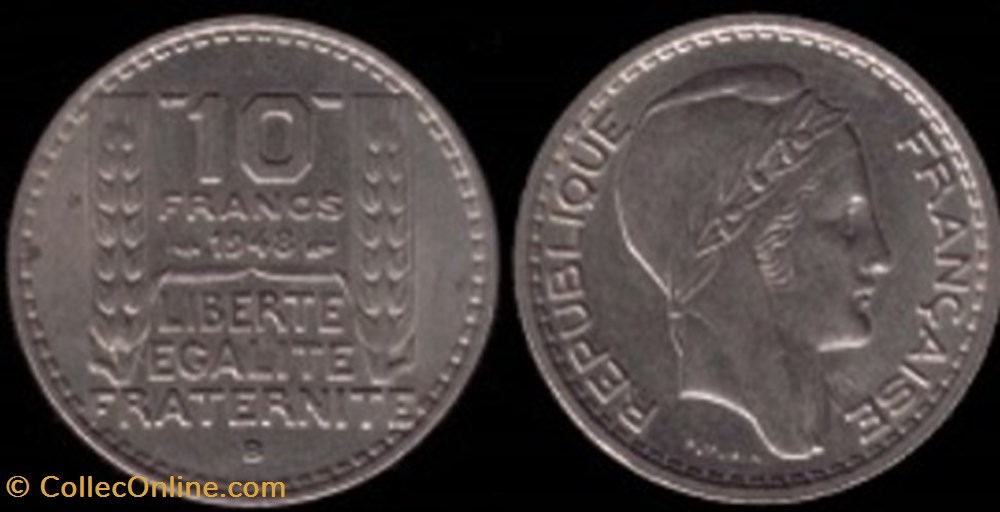 10 Franc Turin petite tête 1947 monnaies 10 franc turin petite tete 1947