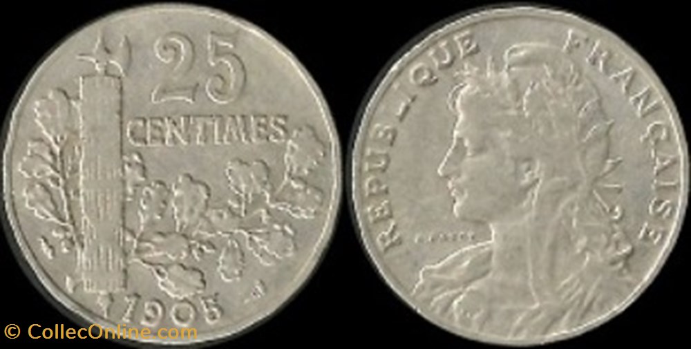 25 Centimes Patey 1904 monnaies 25 centimes patey 1904