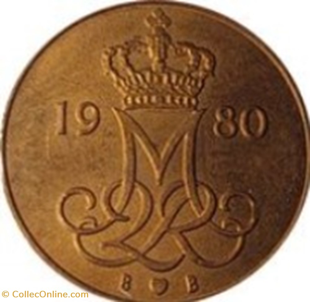 5 øre - Margrethe II Danemark 1980 monnaies monde 5 re margrethe ii danemark 1980