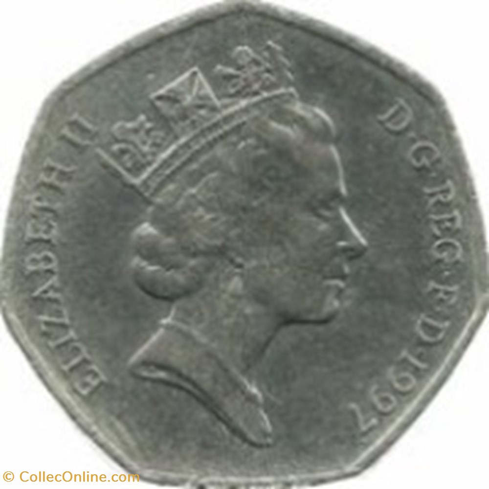 50 Pence Angleterre Elizabeth II 1997 monnaies monde royaume uni 50 pence angleterre elizabeth ii 1997
