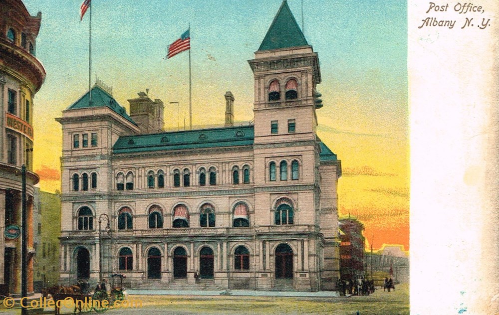 Etats Unis- New York -Albany-Post Office cartes postales etats unis new york albany post office