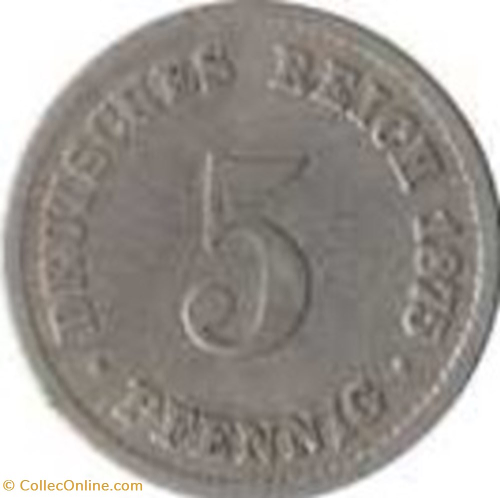 5 Pfennig Empire Allemagne 1890 (F) monnaies monde 5 pfennig empire allemagne 1890 f