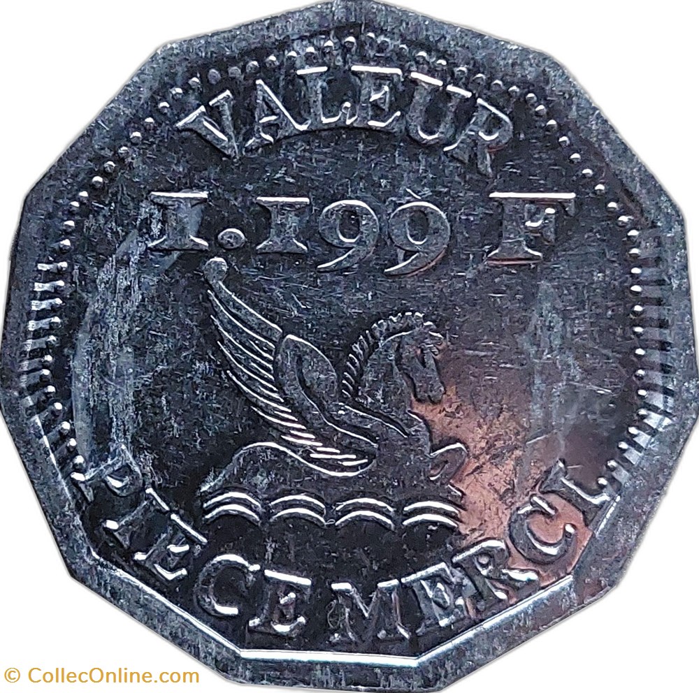 monnaies paranumismatique jetons poids france jeton pegasus 999 f piece merci