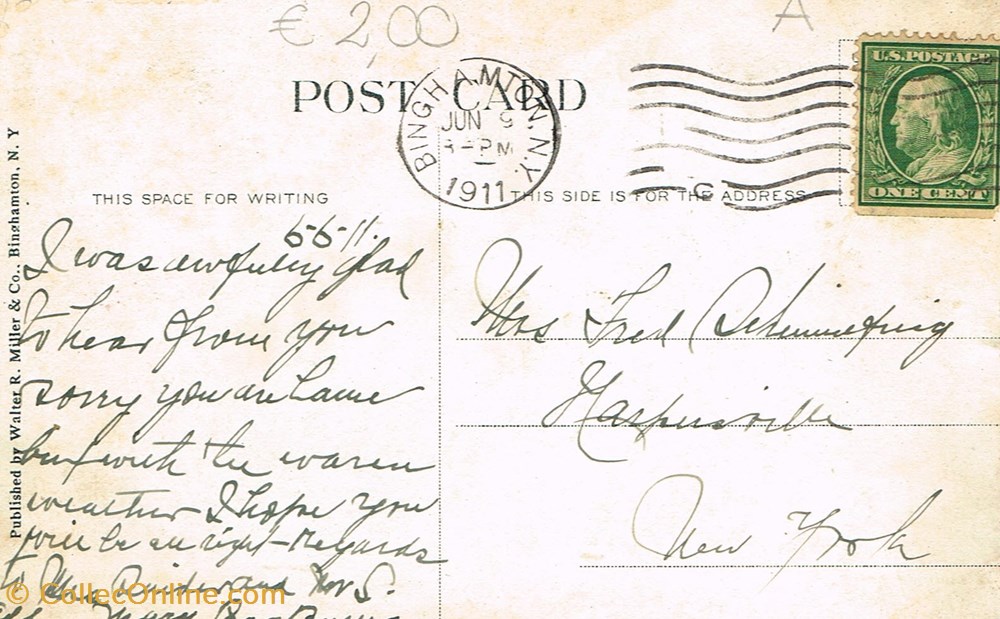 Etats Unis- New York -Binghamtnon-Post Office cartes postales etats unis new york binghamtnon post office