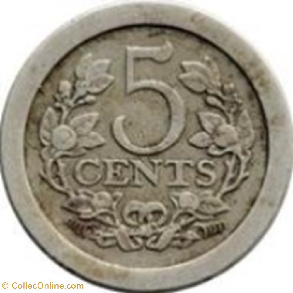 monnaies monde 5 cents wilhelmina pays bas 1908