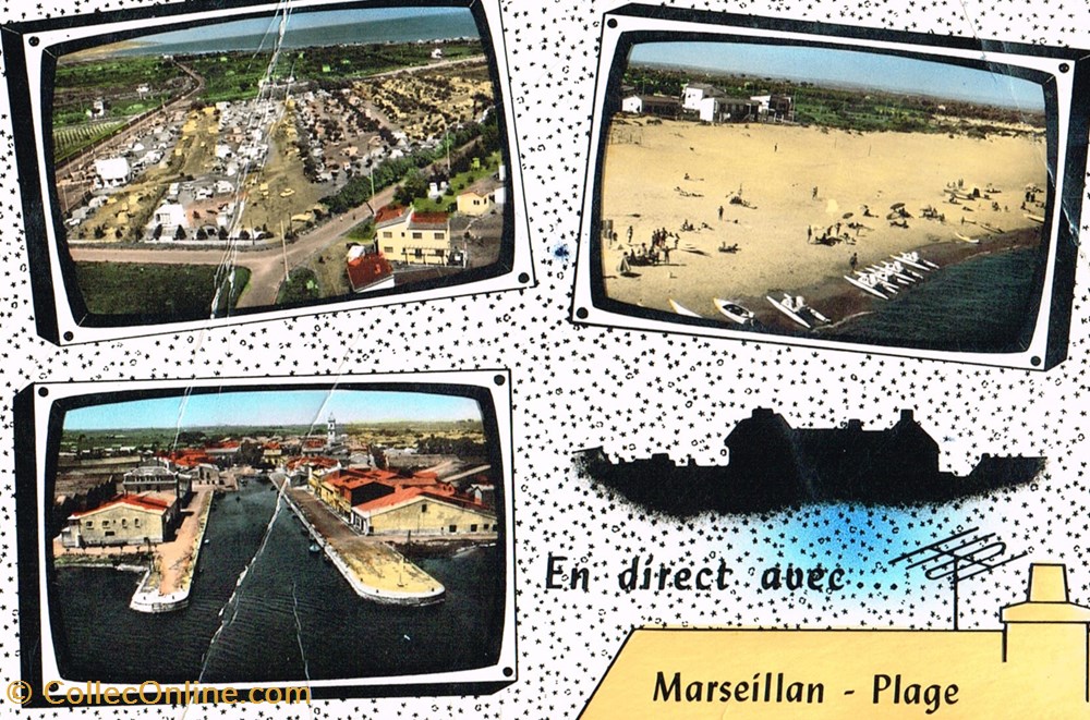 cartes postales france herault marseillan plage