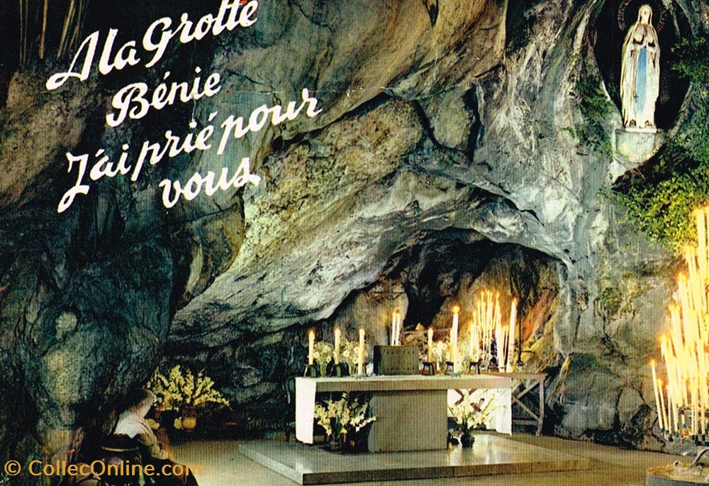 cartes postales france hautes pyrenees lourdes la grotte miraculeuse
