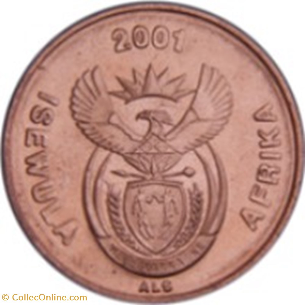 1 cent en ndébélé - ISEWULA AFRIKA Afrique du Sud 2001 monnaies monde 1 cent en ndebele isewula afrika afrique du sud 2001