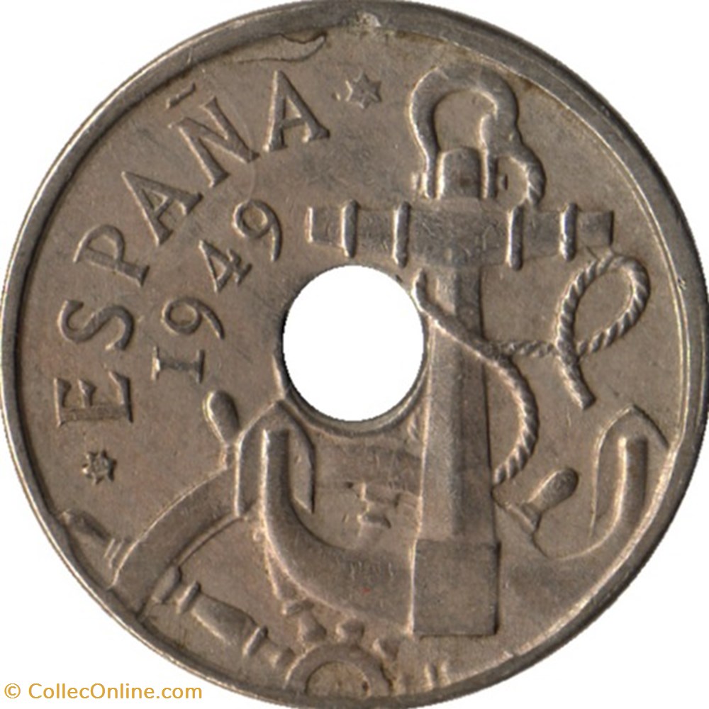 50 Centimos Espagne 1963 (65) monnaies monde 50 centimos espagne 1963 65