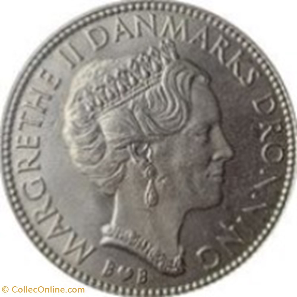 10 kroner - Margrethe II 1re effigie Danemark 1979 monnaies monde 10 kroner margrethe ii 1re effigie danemark 1979