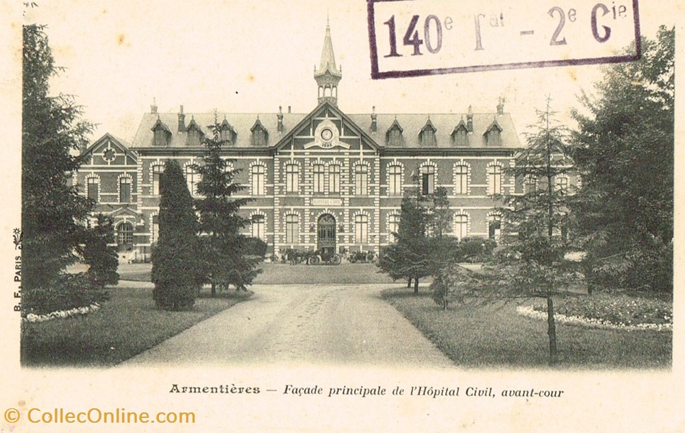 cartes postales france nord armentieres 140 t 2 6 hopital civil