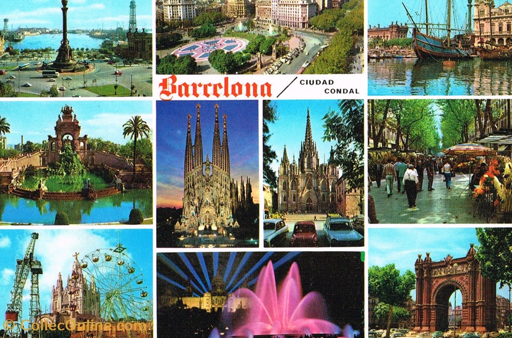 Espagne-Barcelone-Monuments cartes postales espagne barcelone monuments