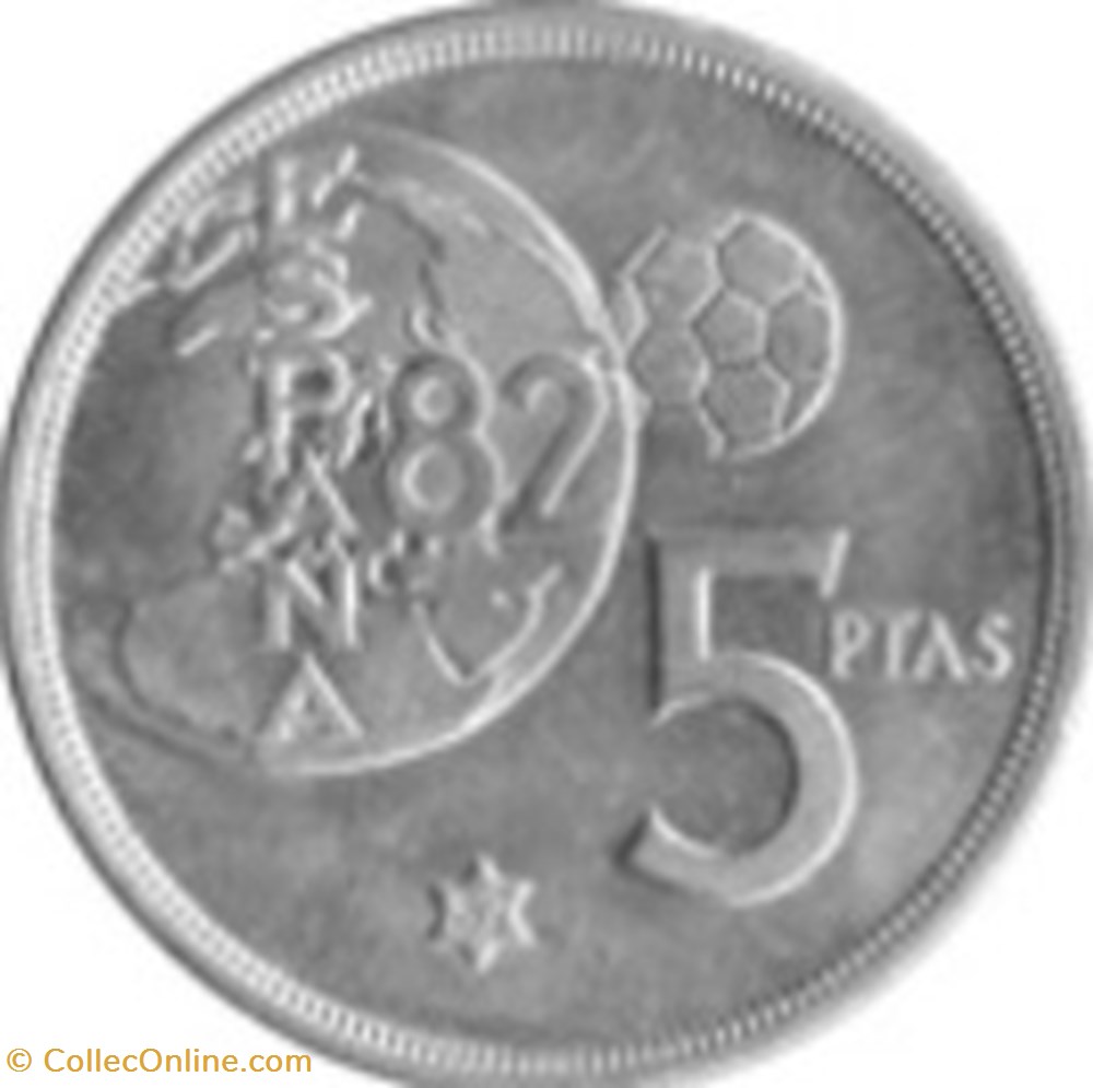 5 Pesetas Espagne 1982 (81) monnaies monde 5 pesetas espagne 1982 81