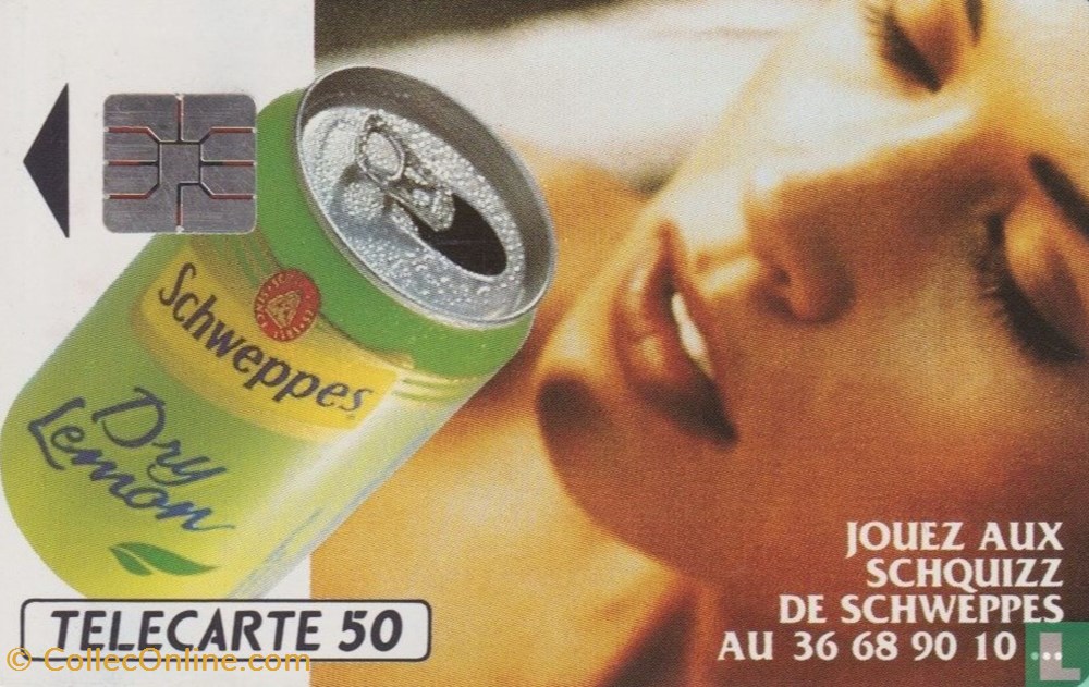 divers telecartes cartes telephoniques france schweppes dry lemon solaic 04 1991