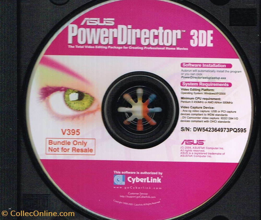 informatique logiciels asus power director 3de v395