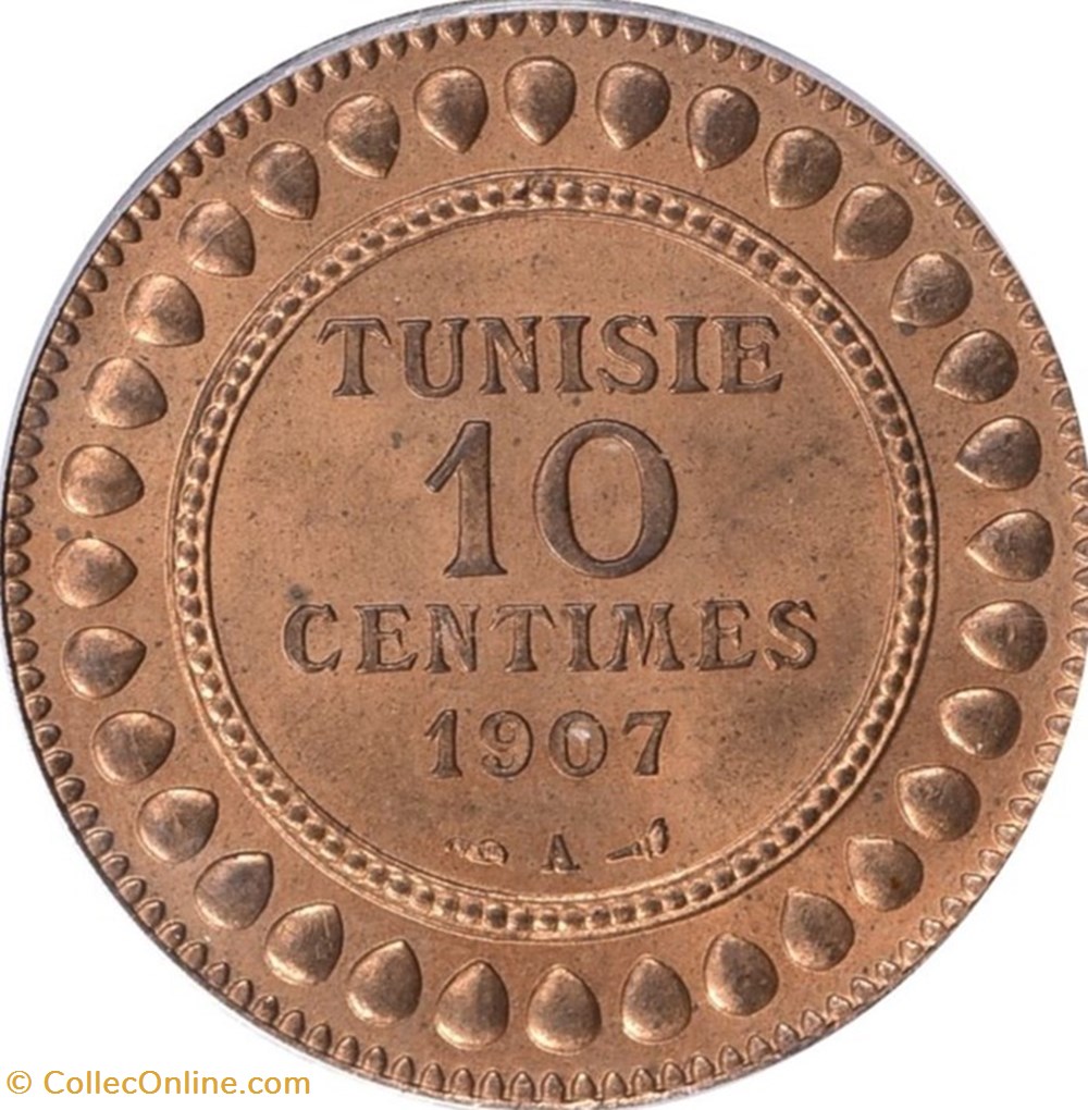 10 Centimes Tunisie 1908 A monnaies monde 10 centimes tunisie 1908 a