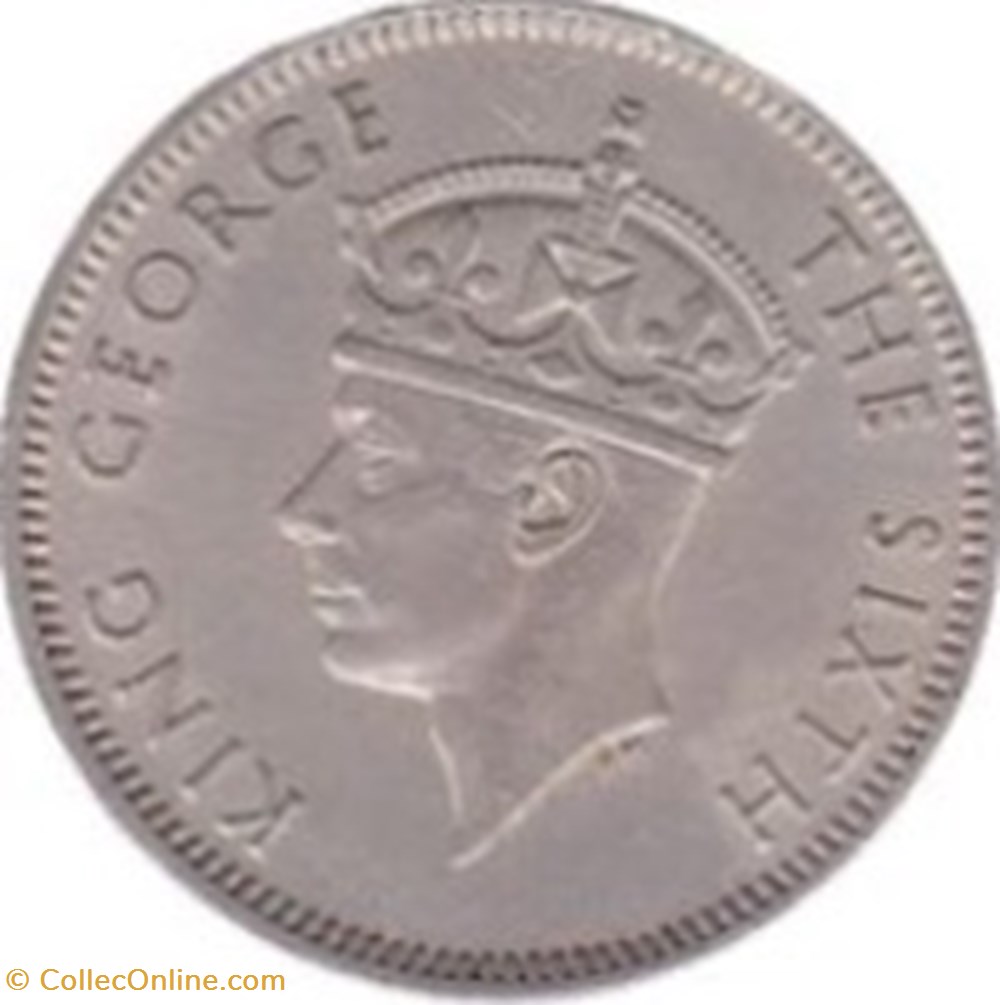 ¼ roupie King George VI Mauritus 1950 monnaies monde maurice roupie king george vi mauritus 1950