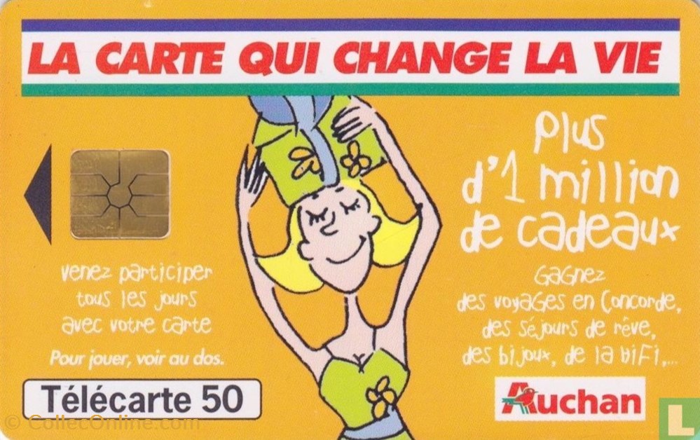 France- Auchan- Gemplus 01.2 divers telecartes cartes telephoniques france auchan gemplus 01 2