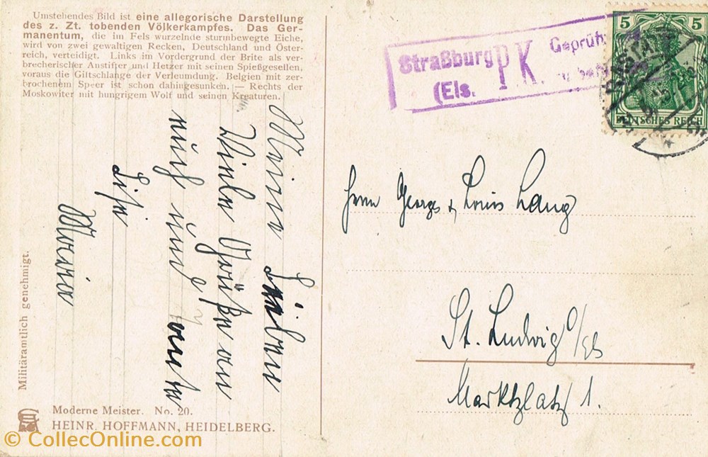 Allemagne-Moderne Meister N°20 cartes postales allemagne moderne meister n 20