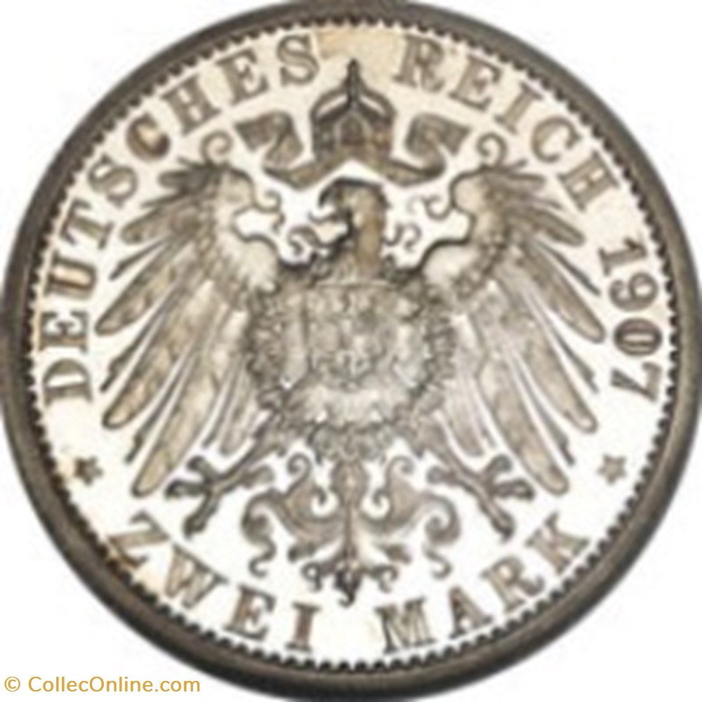 2 marks - Wilhelm II Allemagne 1911 (A) monnaies monde 2 marks wilhelm ii allemagne 1911 a