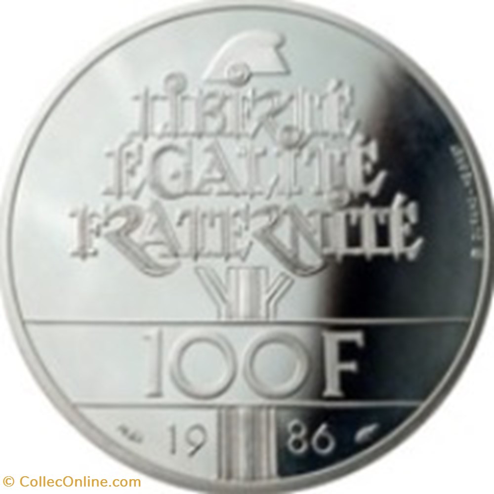 100 francs Statue de la Liberté 1986 monnaies 100 francs statue de la liberte 1986