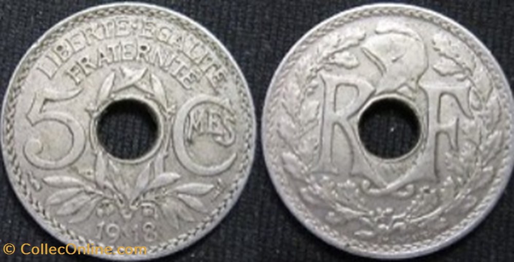 monnaies 5 centimes lindauer 1918