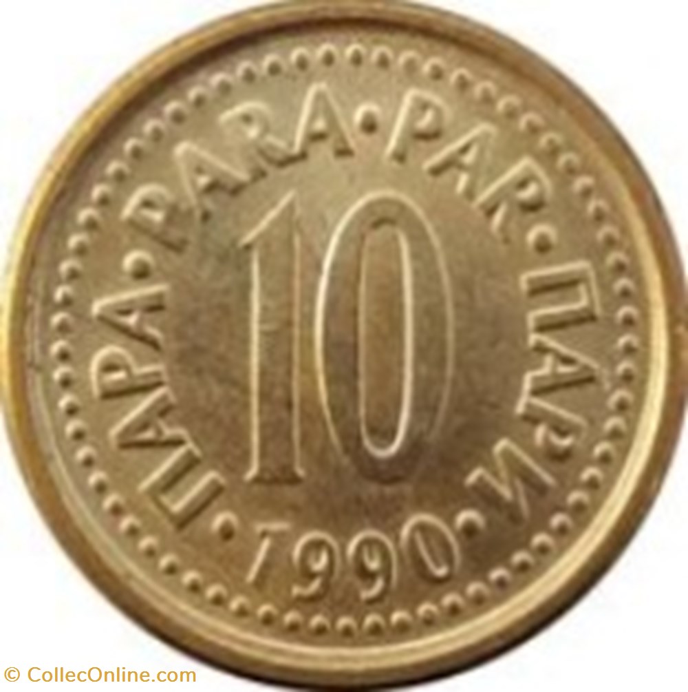 10 para petit module Yougoslavie 1990 monnaies monde 10 para petit module yougoslavie 1990
