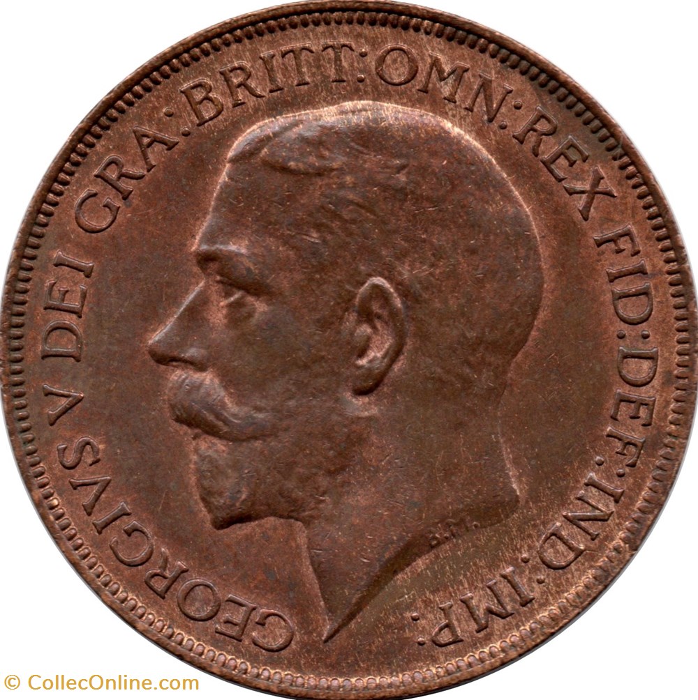 1 Penny Angleterre George V 1914 monnaies monde royaume uni 1 penny angleterre george v 1914