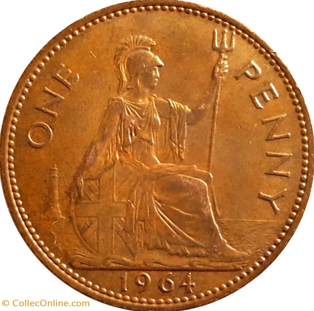 1 penny Elizabeth II 1re effigie Angleterre , sans "BRITT:OMN:" 1967 monnaies monde royaume uni 1 penny elizabeth ii 1re effigie angleterre sans britt omn 1967