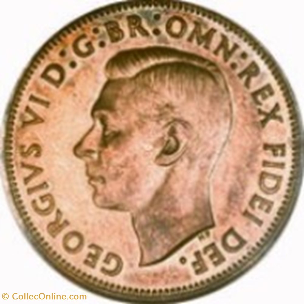 ½ penny George VI sans "IND:IMP." 1951 monnaies monde royaume uni penny george vi sans ind imp 1951