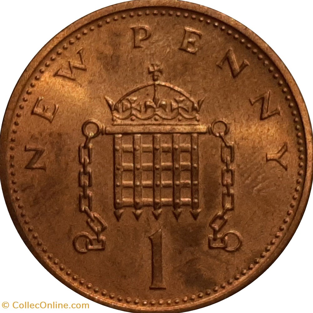 monnaies monde royaume uni 1 penny angleterre elizabeth ii 1980