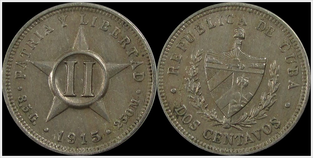 coins world cuba 1915 dos centavos
