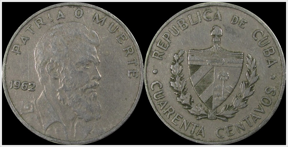 coins world cuba 1962 40 centavos