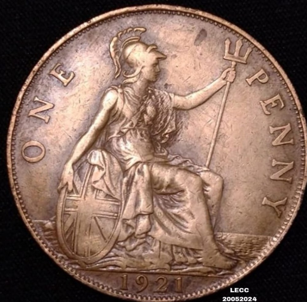 1 Penny (George V) 1921 de Reino Unido monedas 1 penny george v 1921 de reino unido